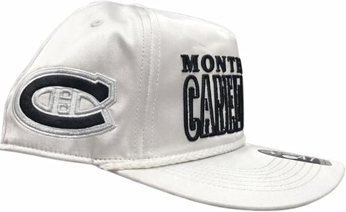 47 NHL Montreal Canadiens Women's Outspoken Sparkle Adjustable Hitch Hat with Rope - White