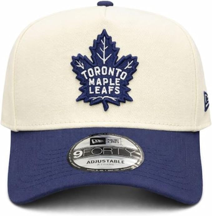 New Era 9FORTY A-Frame NHL Toronto Maple Leafs Adjustable Hat - Chrome White/Blue