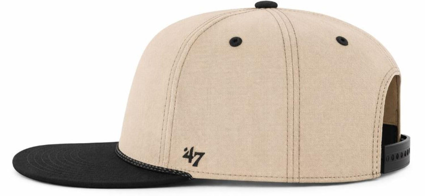 '47 MLB Toronto Blue Jays Lunar Captain Adjustable Snapback Hat - Beige/Black