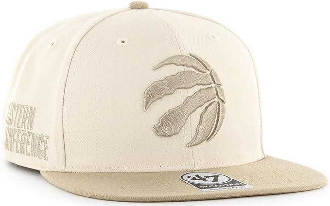 47 Sure Shot Captain Toronto Raptors NBA Sierra Sidepatch Snapback - Cream