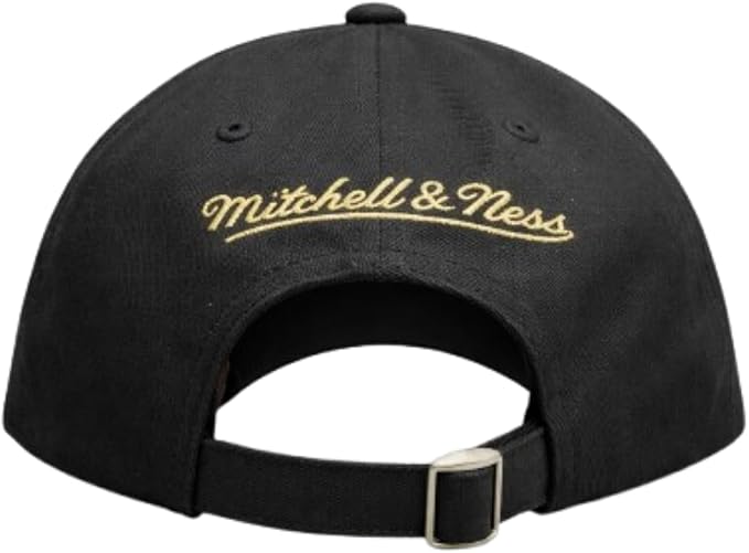Mitchell & Ness NHL Toronto Maple Leafs Gold Script Adjustable Hat - Black