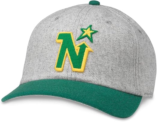 American Needle NHL Minnesota North Stars Vintage Archive Legend Adjustable Hat - Heather Grey