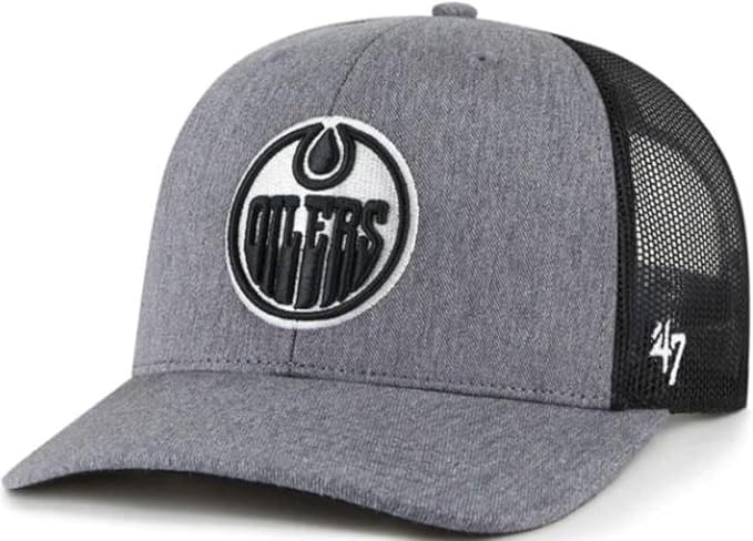 47 NHL Edmonton Oilers Trucker Mesh Back Snapback Cap - Carbon