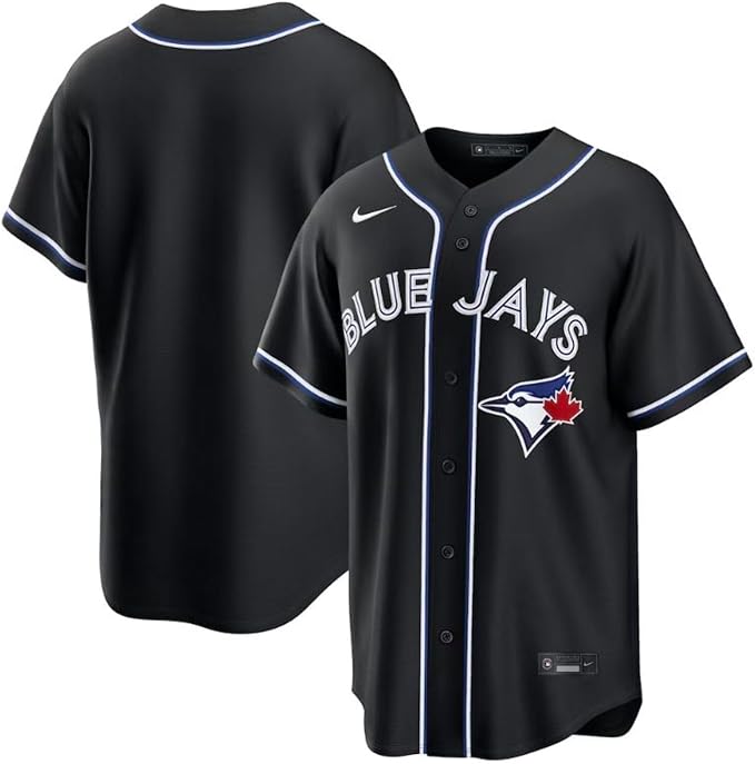 Nike MLB Toronto Blue Jays Fashion Black Out Blank Jersey - Black