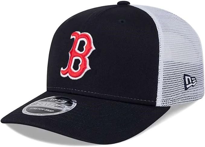 New Era MLB Boston Red Sox 9SEVENTY Trucker Stretch-Snap Adjustable Hat - Navy/White