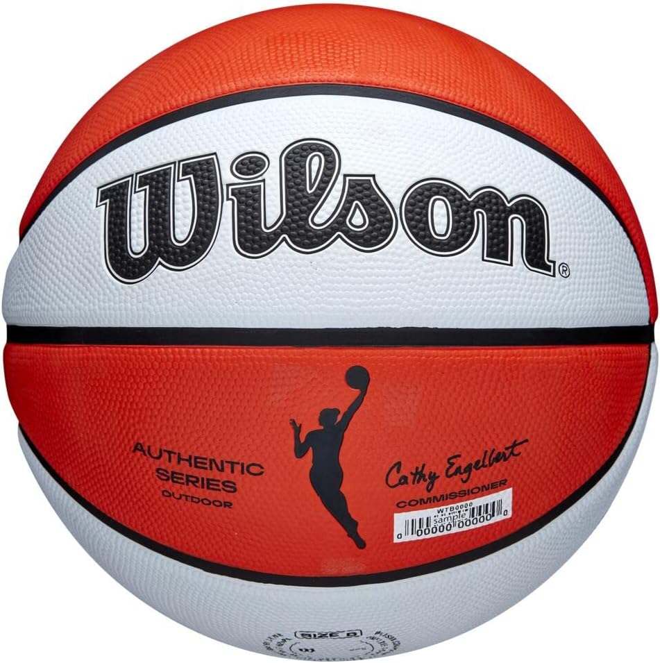 WILSON WNBA Outdoor Basketball - Size 6-28.5" Orange/White