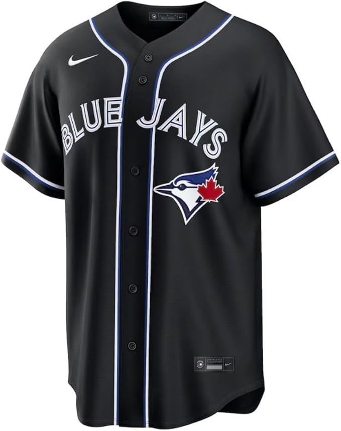 Nike MLB Toronto Blue Jays Fashion Black Out Blank Jersey - Black