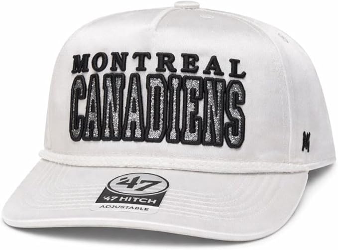 47 NHL Montreal Canadiens Women's Outspoken Sparkle Adjustable Hitch Hat with Rope - White
