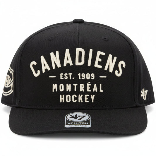 47 NHL Montreal Canadiens Vintage Hitch Snapback Adjustable Hat - Black
