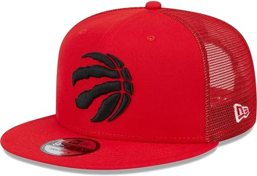 New Era Men's Red Toronto Raptors Team Color Trucker 9FIFTY Snapback Hat