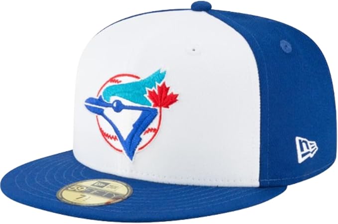 New Era MLB Toronto Blue Jays Cooperstown Logo 59FIFTY Fitted Hat - Royal Blue/White
