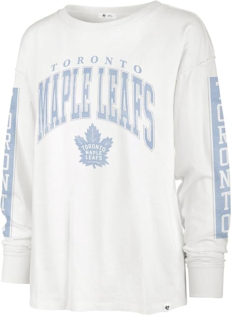47 Women's NHL Toronto Maple Leafs Statement Logo Sleeve Tee - White