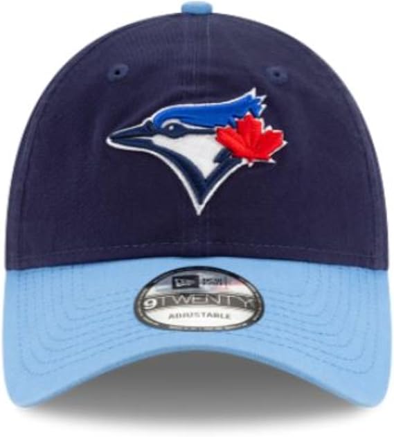 New Era 9TWENTY MLB Toronto Blue Jays 50th Anniversary Side Patch Alternate 4 Two Tone Player Replica Adjustable Hat - Navy/Powder Blue
