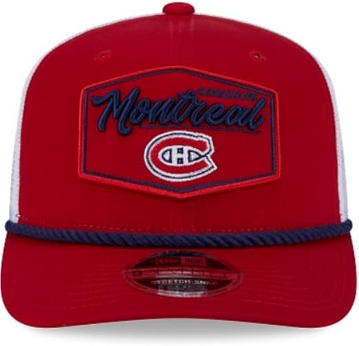 New Era NHL Montreal Canadiens 9SEVENTY Stretch-Snap Patch Adjustable Trucker Hat - Red
