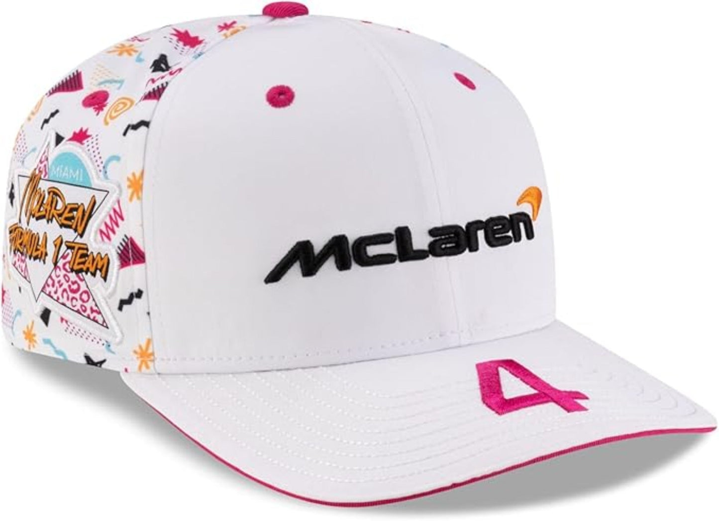 New Era 9SEVENTY Lando Norris # 4 McLaren F1 Team Adjustable Snapback Cap - White