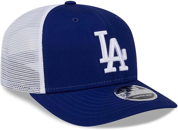 New Era MLB Los Angeles Dodgers 9SEVENTY Stretch-Snap Adjustable Trucker Hat - Blue/White