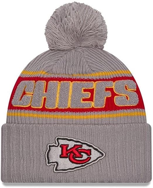 New Era NFL Kansas City Cold Weather Sideline Sport Knit - Grey