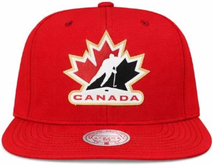 Mitchell & Ness Hockey Canada 2026 Pro Crown Fit Adjustable Snapback Hat - Red