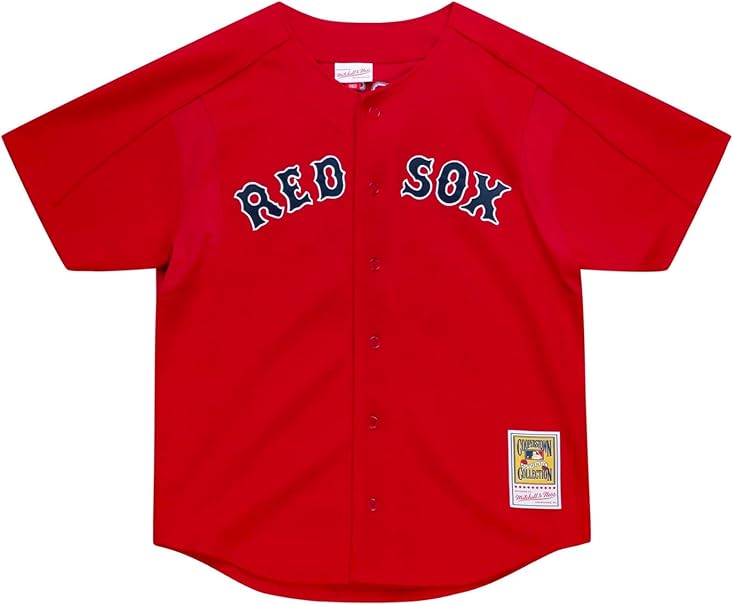 Mitchell & Ness Men's MLB Boston Red Sox David Ortiz #34 Authentic 2004 Cooperstown Batting Practice Button-Up Jersey - Red