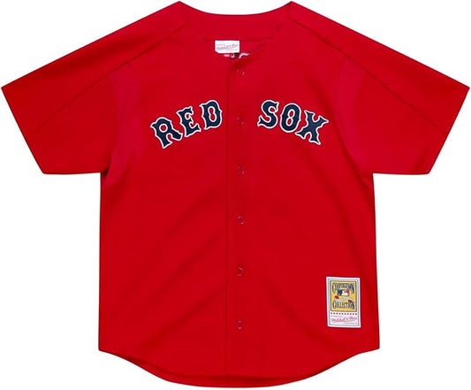 Mitchell & Ness Men's MLB Boston Red Sox David Ortiz #34 Authentic 2004 Cooperstown Batting Practice Button-Up Jersey - Red
