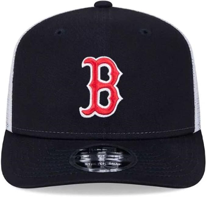 New Era MLB Boston Red Sox 9SEVENTY Trucker Stretch-Snap Adjustable Hat - Navy/White