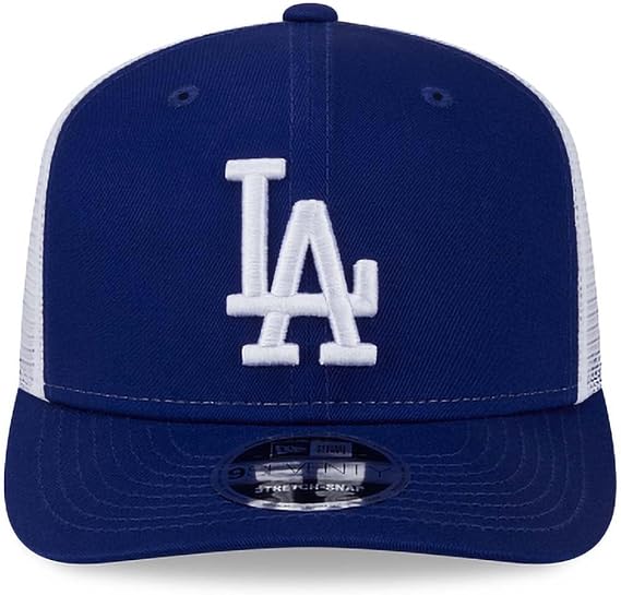 New Era MLB Los Angeles Dodgers 9SEVENTY Stretch-Snap Adjustable Trucker Hat - Blue/White