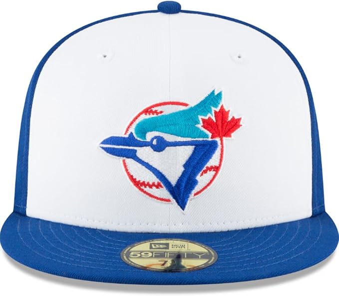 New Era MLB Toronto Blue Jays Cooperstown Logo 59FIFTY Fitted Hat - Royal Blue/White