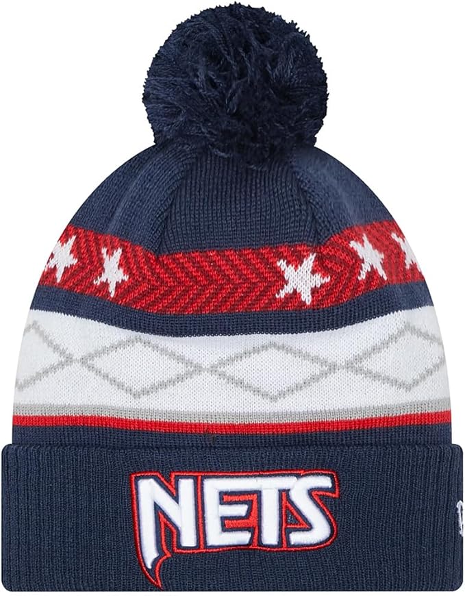 New Era Youth Brooklyn Nets 2021/2022 City Edition Cuff Knit Beanie - Blue