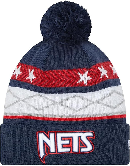 New Era Youth Brooklyn Nets 2021/2022 City Edition Cuff Knit Beanie - Blue