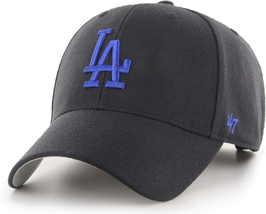 '47 MLB Los Angeles Dodgers MVP Adjustable Hat - Black/Blue