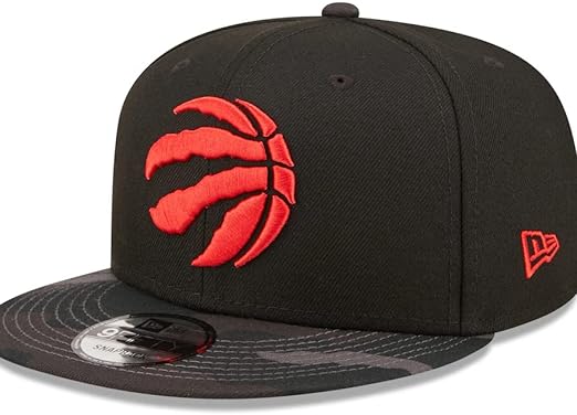 New Era Black Compatible with Raptors Camo Visor 9FIFTY Snapback Hat