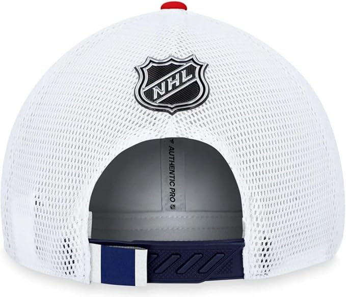 Fanatics NHL Montreal Canadiens 2023 Draft Authentic Pro Trucker Adjustable Hat - Navy/White