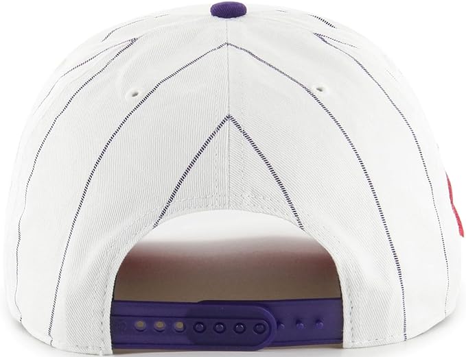 ‘47 Hitch Toronto Raptors Double Header Pinstripe Side Patch Snapback - White