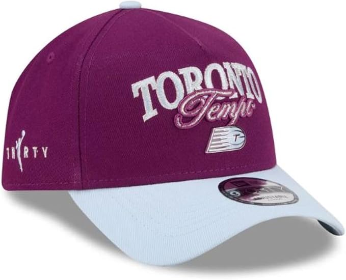 New Era 9FORTY A-Frame WNBA Toronto Tempo 2026 Tip-Off Adjustable Snapback - Purple/Light Blue