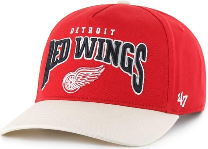47 NHL Detroit Red Wings Hard Hat Arch Hitch Snapback - Red/Off-White
