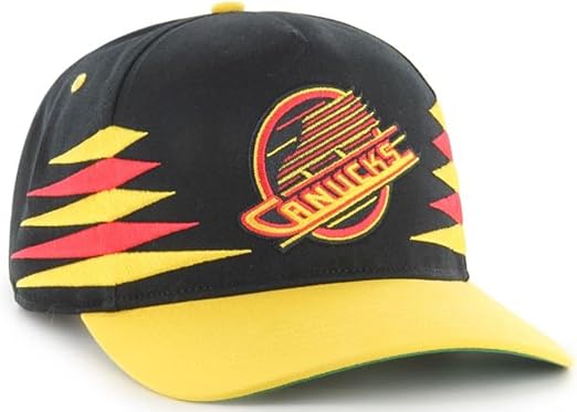 '47 NHL Hitch Vancouver Canucks Diamond Cut Snapback Hat - Black/Yellow