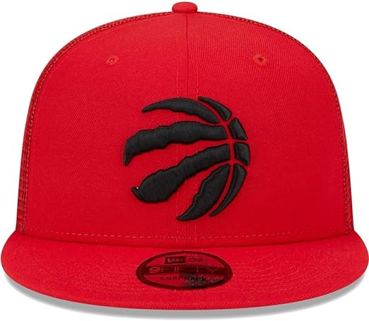New Era Men's Red Toronto Raptors Team Color Trucker 9FIFTY Snapback Hat