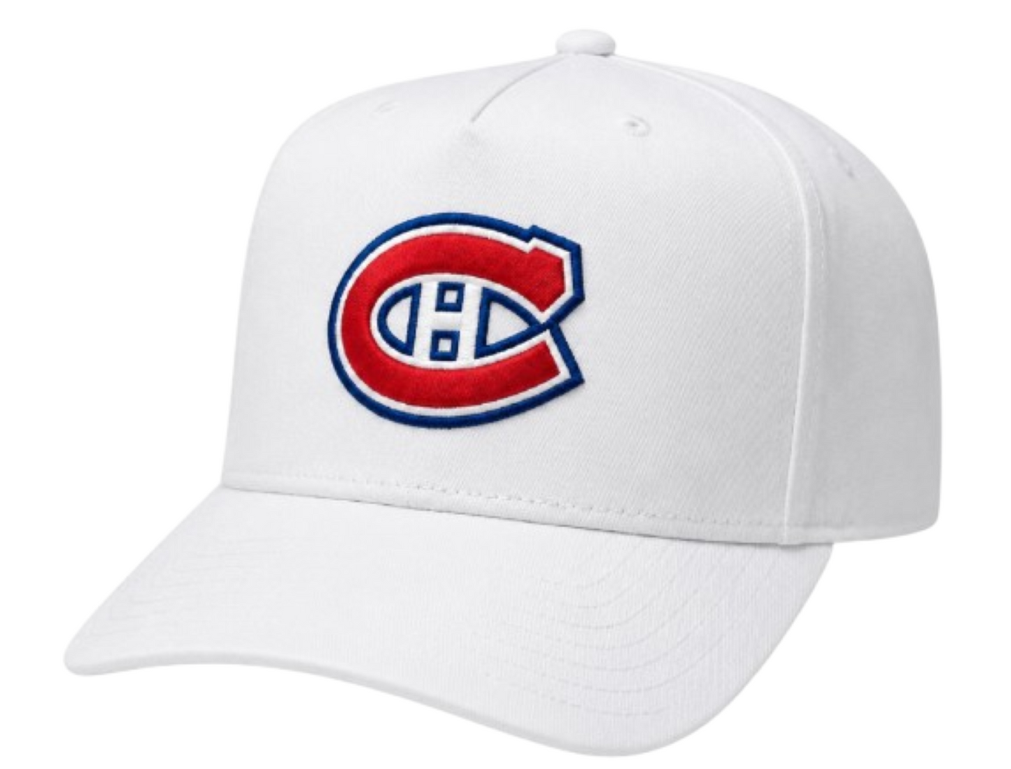 Mitchell & Ness NHL Montreal Canadiens Primary Logo Adjustable A-Frame Snapback - White