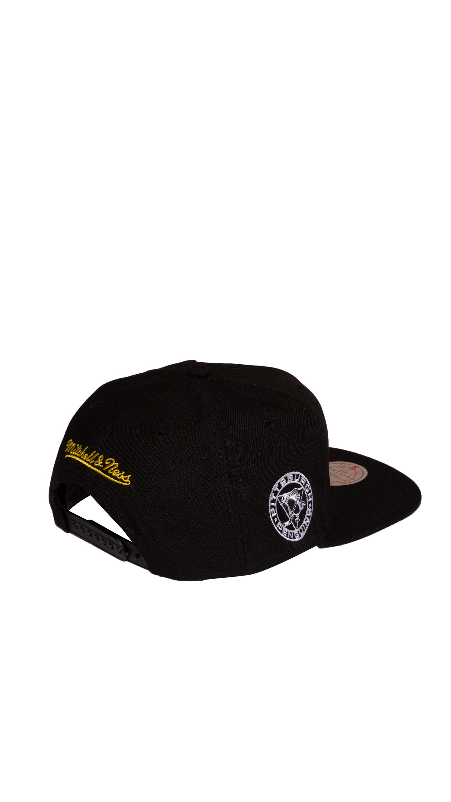 Men’s NHL Black Pittsburgh Penguins Mitchell & Ness Alternate Flip Snapback Hat