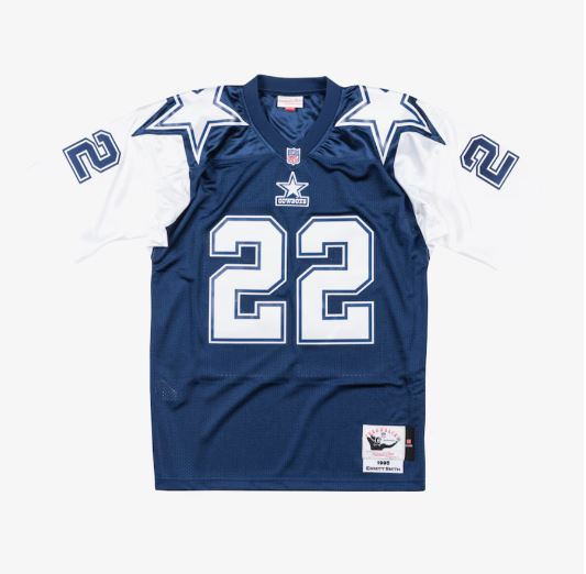 Mitchell & Ness NFL Authentic Dallas Cowboys Emmitt Smith #22 Jersey -Navy/ White