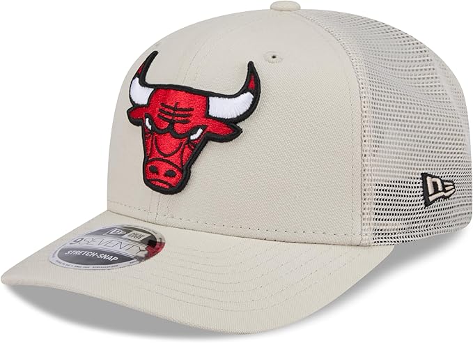New Era NBA Boston Celtics Canvas 9SEVENTY Trucker Stretch-Snap Adjustable Hat - Cream (Copy)