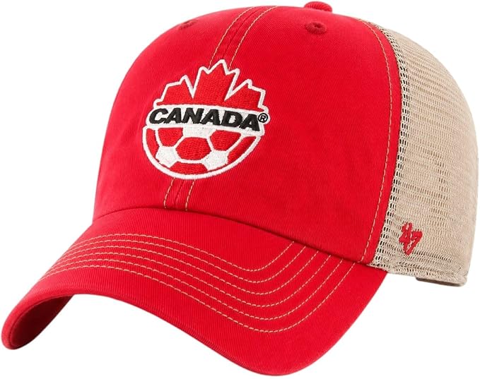 47 Team Canada Soccer Trawler Trucker Adjustable Clean Up Hat - Red