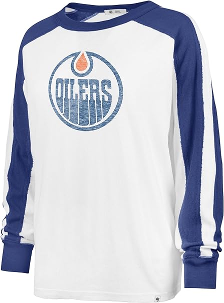 47 NHL Edmonton Oilers Premier Caribou Long Sleeve Shirt - White/ Blue