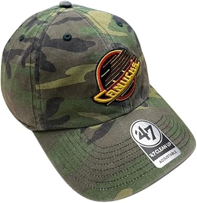 47 Clean Up NHL Vancouver Skate Logo Adjustable Hat - Camo