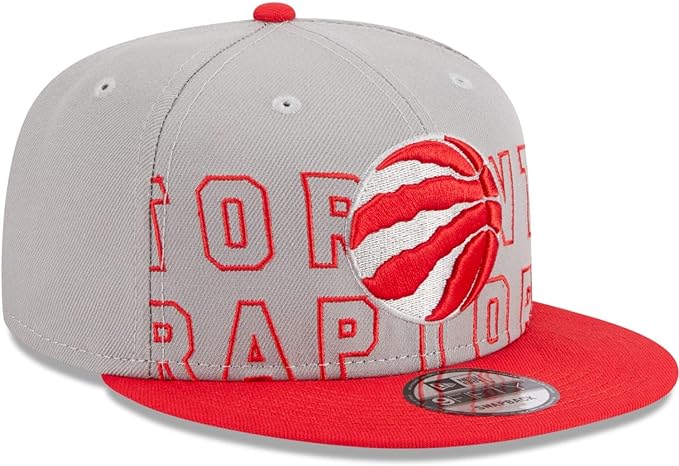 New Era NBA Toronto Raptors 2023 Draft 9FIFTY Snapback Hat - Gray/Red