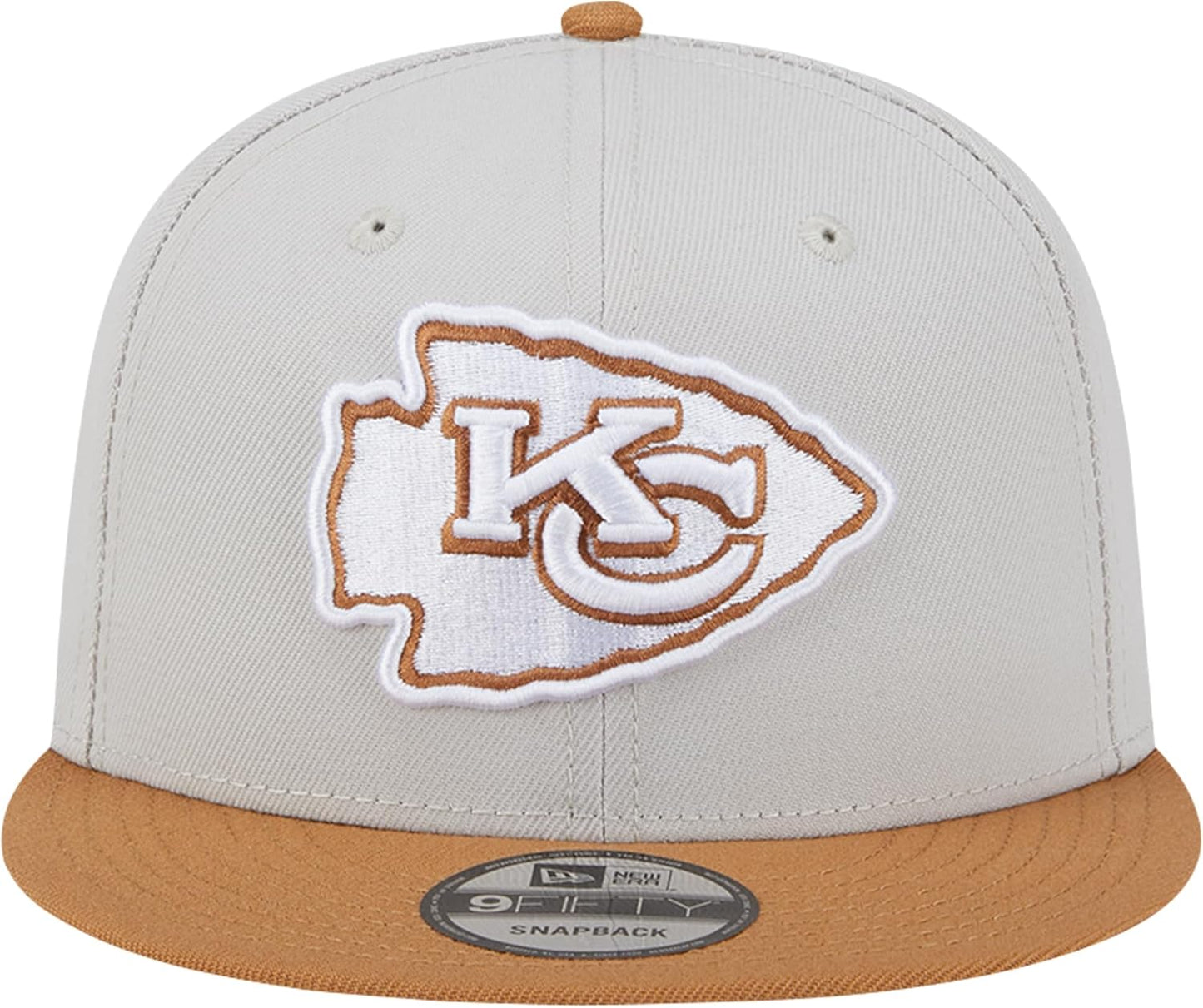New Era 9FIFTY NFL Kanas City Chiefs Two Tone Color Pack Snapback Cap - Stone/Brown