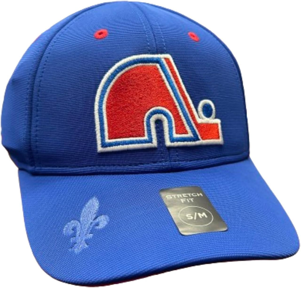 American Needle NHL Quebec Nordiques Vintage E-Boss Stretch Fit Hat - Blue
