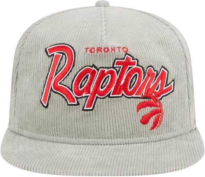 New Era NBA Toronto Raptors Corduroy Golfer Adjustable Snapback Hat - Grey