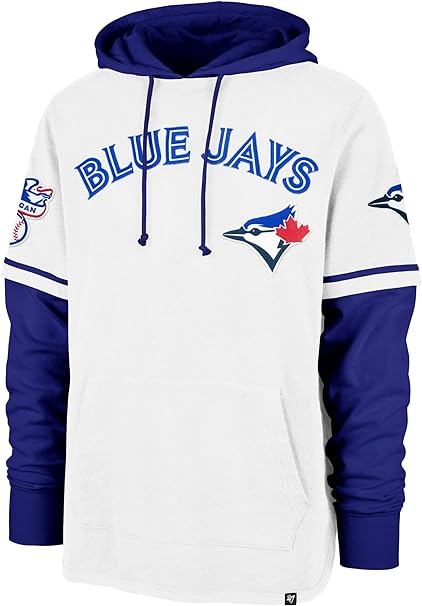 47 MLB Toronto Blue Jays Trifecta Shortstop Hoodie - White/Blue