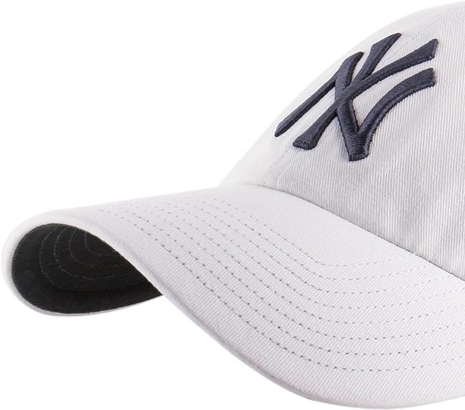47 MLB New York Yankees White Noise Clean Up Adjustable Hat - White/Charcoal
